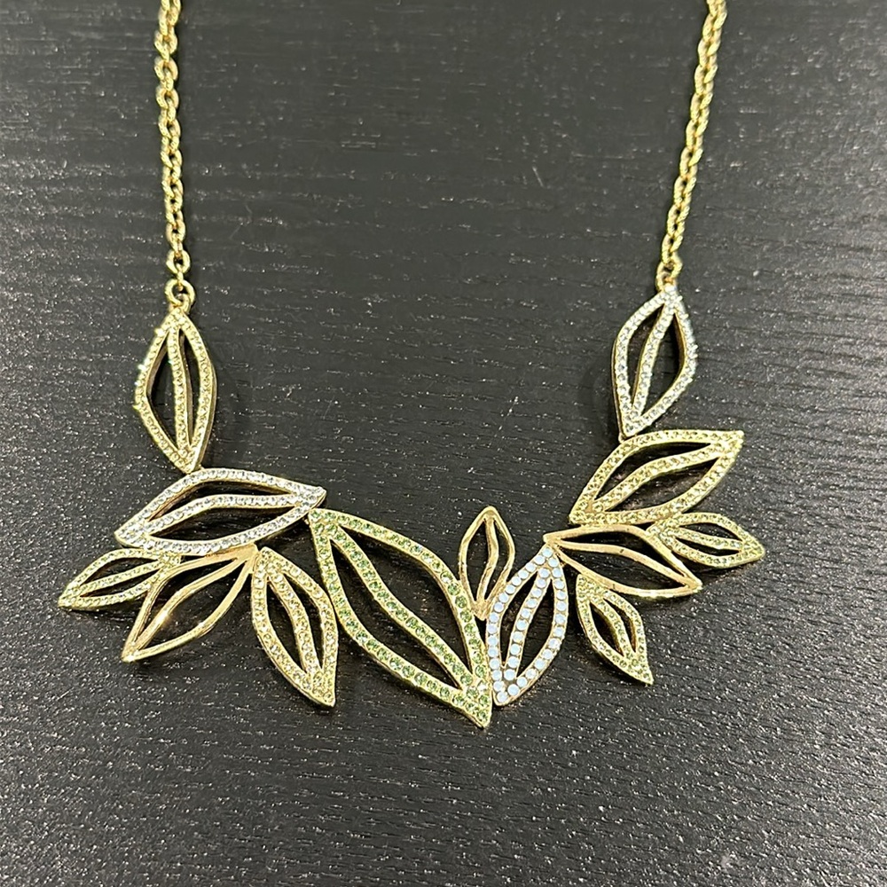 Coach Leaf Statement Necklace - Picture 3 of 8